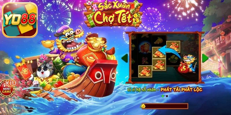 Trải nghiệm game sắc xuân chợ tết tại Yo88